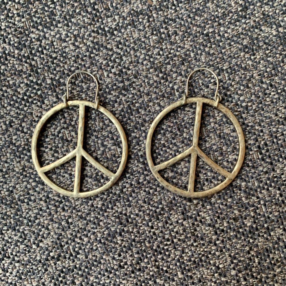 Lucky Brand Peace sign earrings